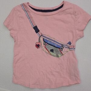 💚5/$20 💚Nautica Pink Kids Tee with Fun Bag Design